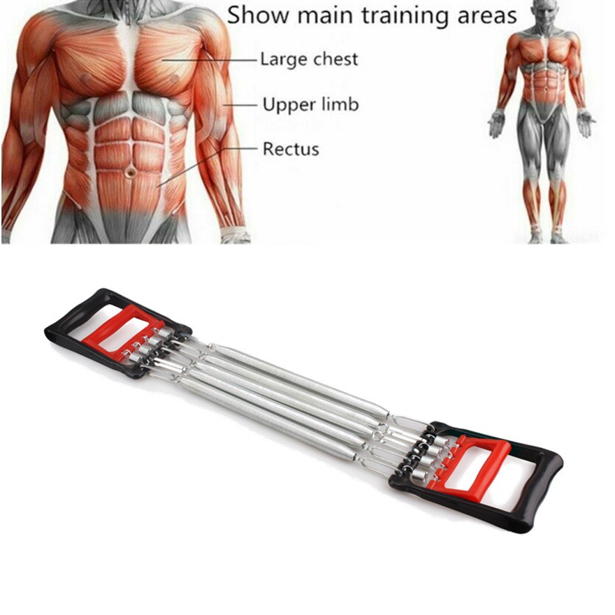 Adsports Chest Muscle Expander Pull 5 Spring Body Building Chest Expander Professional Strength Fitness Gym Shopee Malaysia