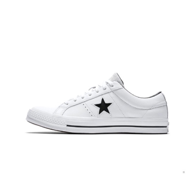 converse one star leather white