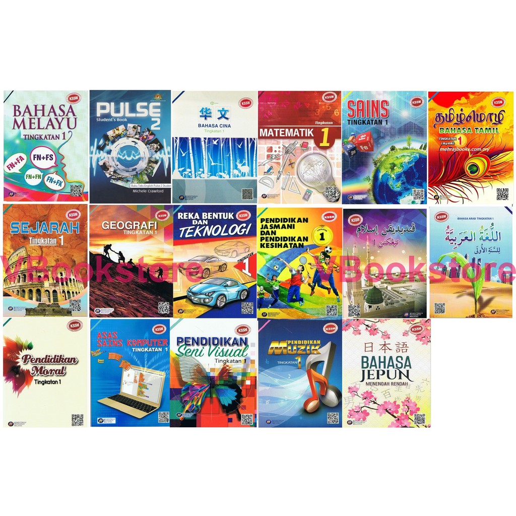 Ready Stock Buku Teks Tingkatan 1 Textbook Form 1 Menengah Bahasa Melayu Cina Eng Matematik Smk