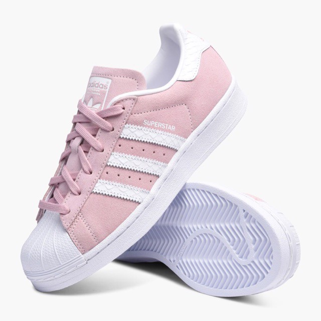 pink suede adidas superstar