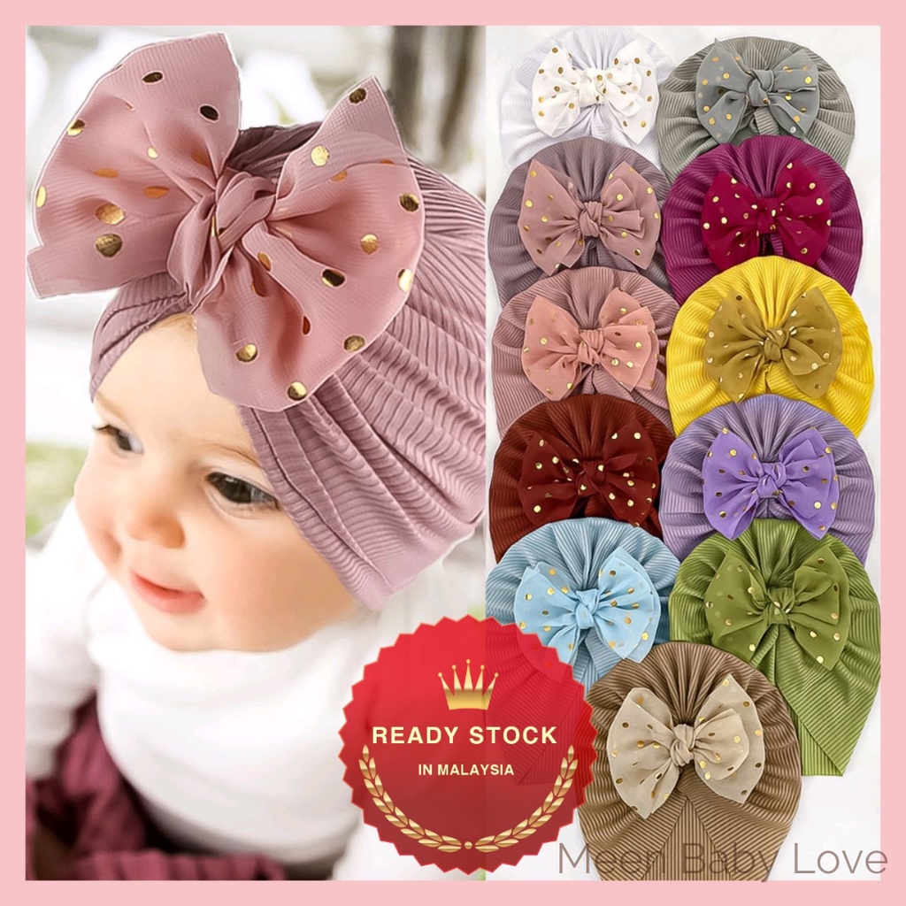 Baby Headband Baby Floral Solid Turban Beanie Bowknot Headband Toddler Baby Girl Knot Headbands