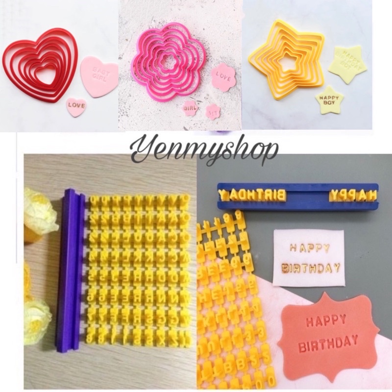 Alphabet Letter Cake Cookie Stamp Mould Fondant Mold Fondant Cutter Frame Cutter Cake DIY Decorating Tool文字印章