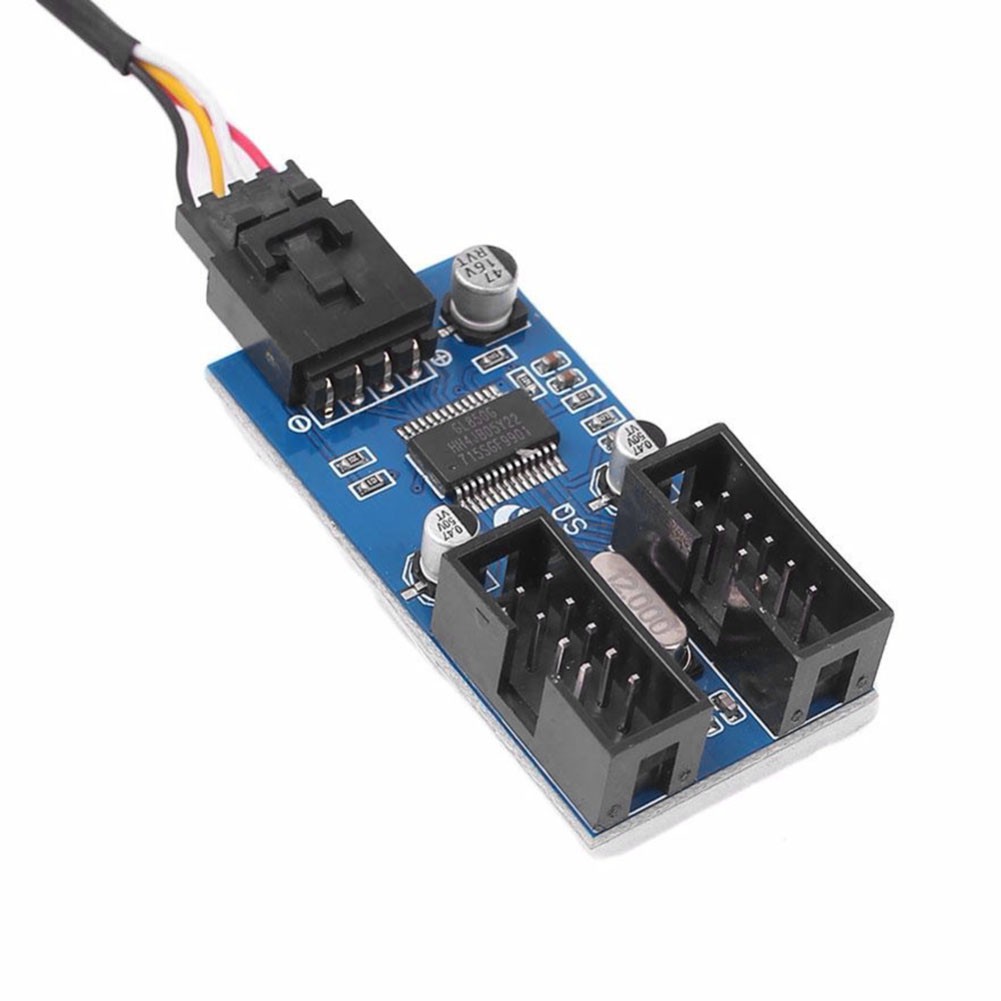 9pin USB Header Male 1 to 2 Female Extension Splitter Cable 9P ...