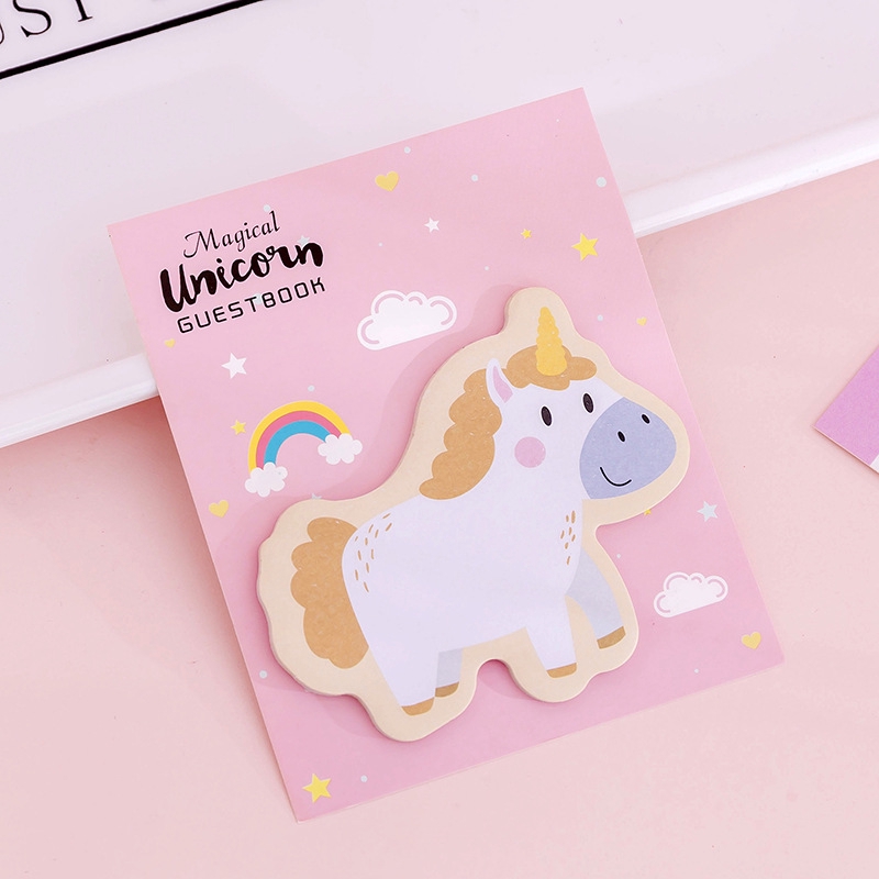 SKM Unicorn Cute Sticky Note Memo Pad Office Use