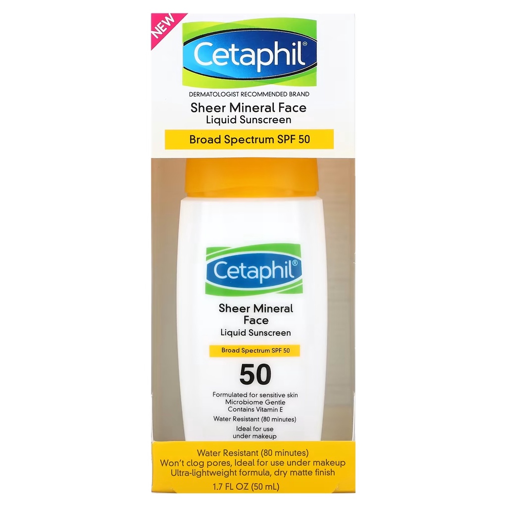 CETAPHIL SHEER MINERAL SUNSCREEN FACE LIQUID BROAD SPECTRUM SPF 50