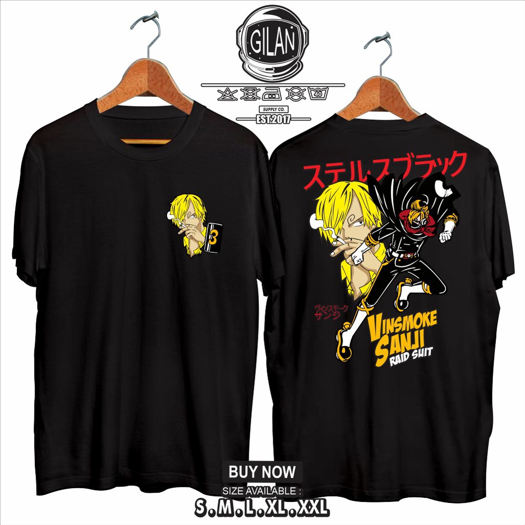 Vinsmoke Sanji Raid Suit Stealth Black Germa 66 Anime T Shirt One Piece Gilan Shopee Malaysia