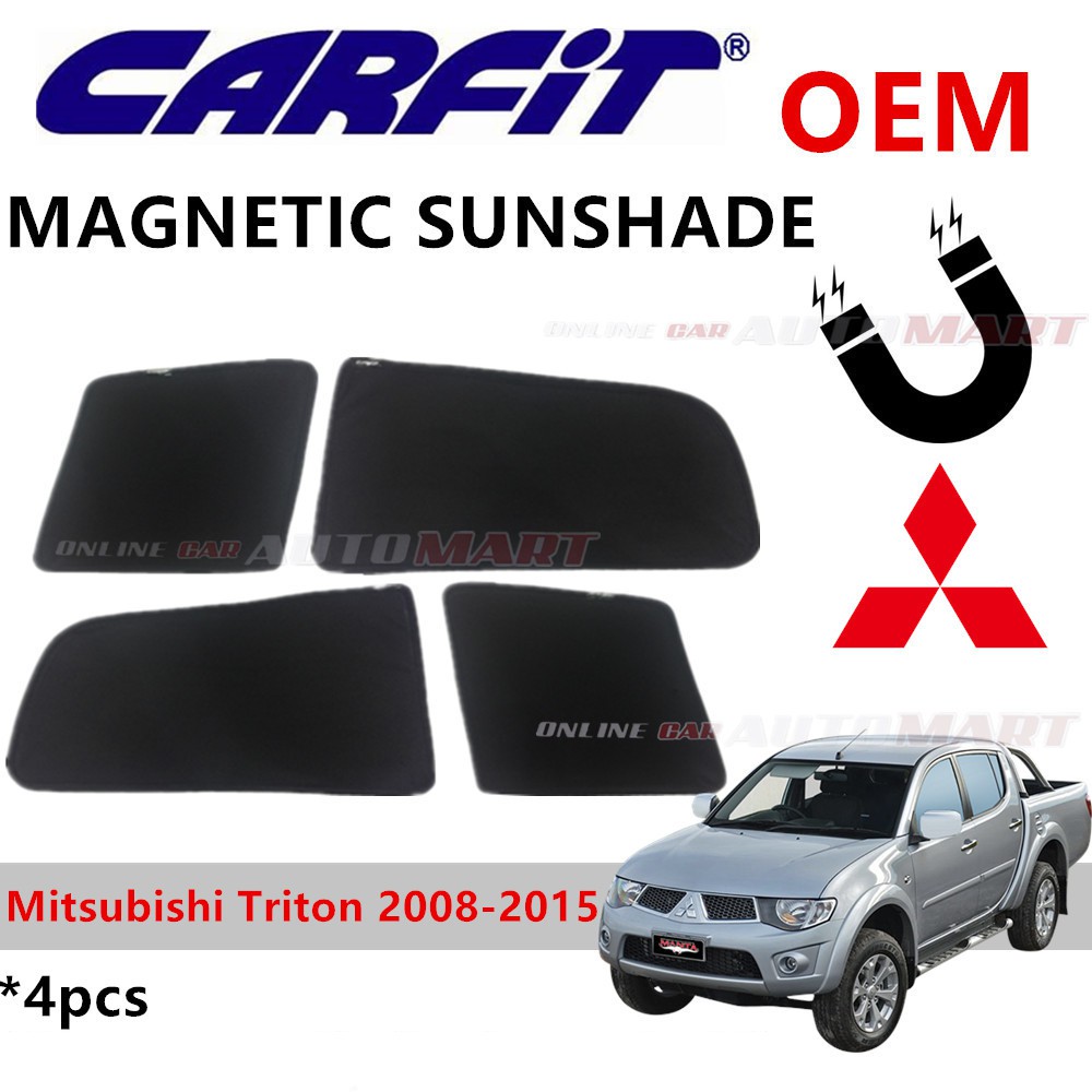 CARFIT OEM Magnetic Custom Fit Sunshade For Mitsubishi Triton 2008-2015 (4pcs)