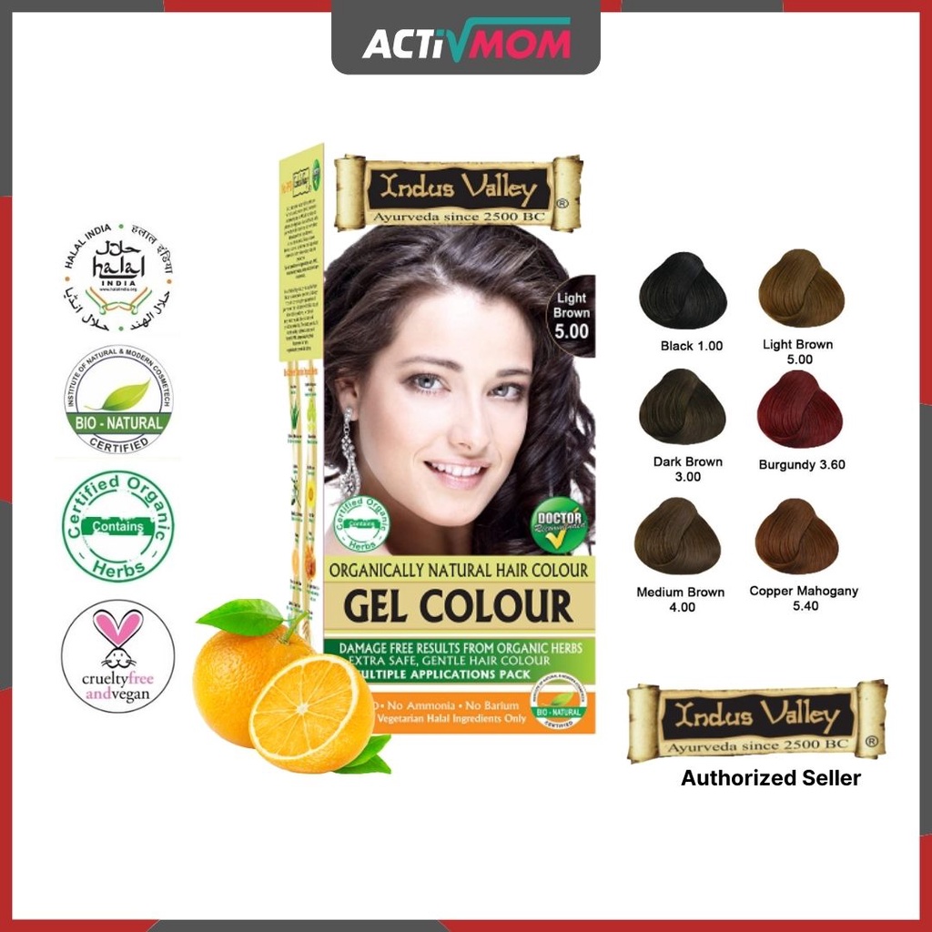 INDUS VALLEY Organic Gel Hair Colors (Inai/Henna/Halal) | Shopee Malaysia