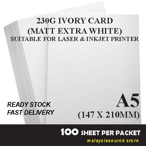 A5 Ivory Card 230G (100PCS) | Shopee Malaysia