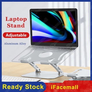 🇲🇾READY STOCK iFacemall Laptop Stand Aluminium Alloy Riser Ergonomic Portable Foldable Adjustable Computer Holder (11-17'')