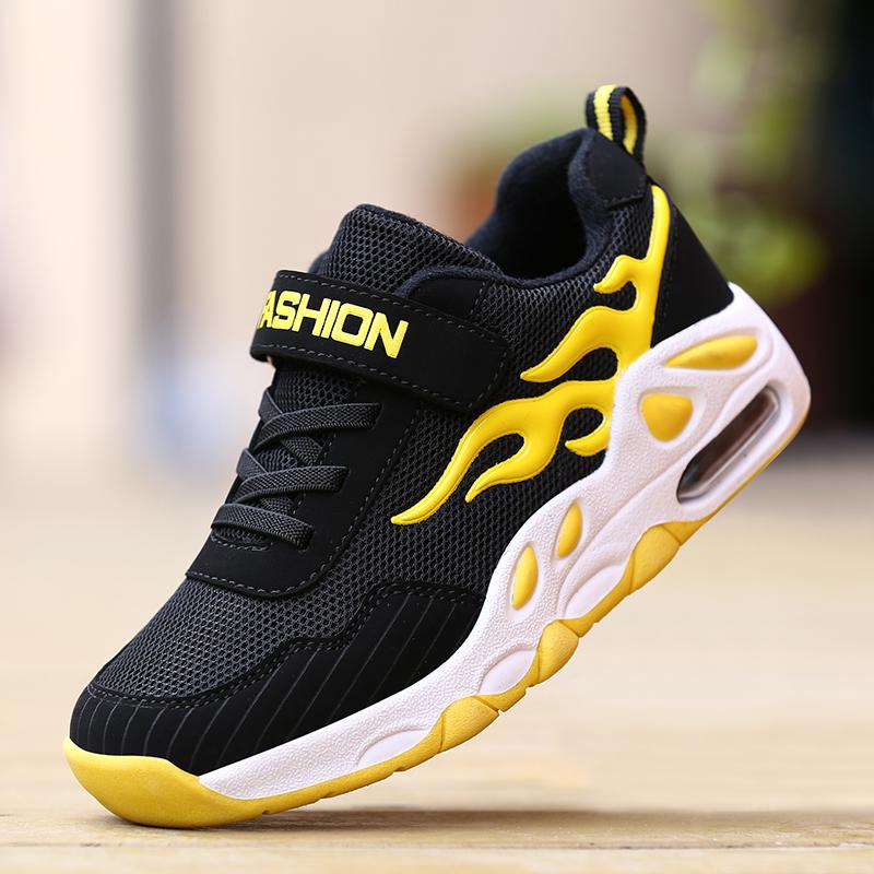 Toddler//Little Kid//Big Kid Childrens Outdoor Breathable Walking Shoes Magic Sticker Lace-up Antiskid Running Shoes