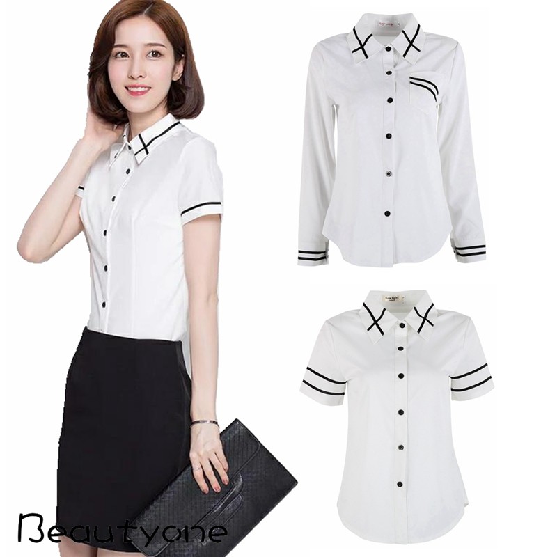 short sleeve formal shirts ladies