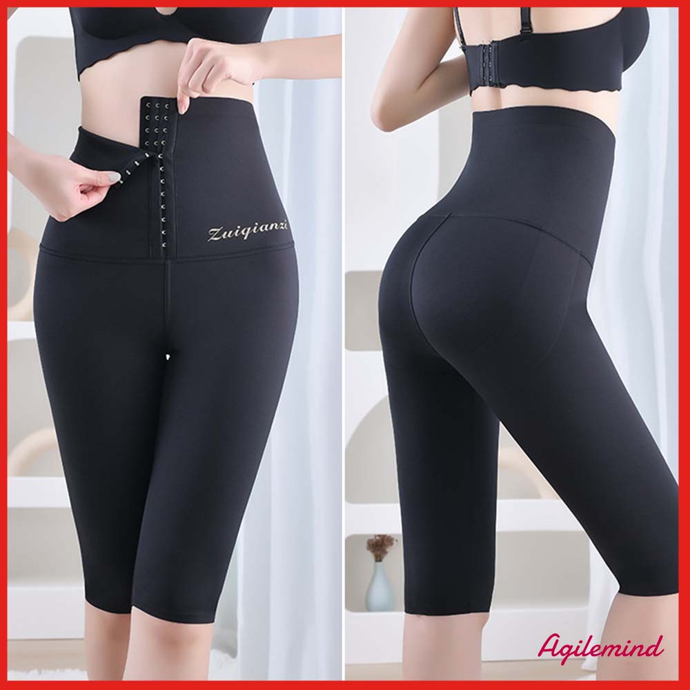 【AgileMind】Fitness women corset hip lift postpartum high waist tights yoga pants Waisted Workout Tiktok leggings Women Gym Running Training