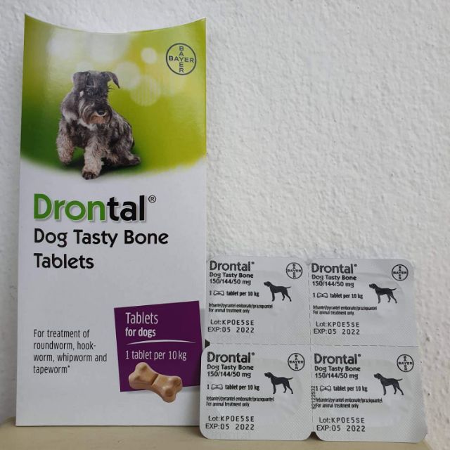 Bayer Drontal Dog Tasty Bone Tablets Deworm 1 tablet / Bayer Drontal