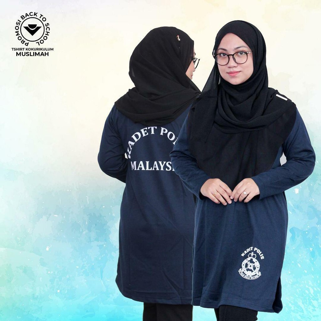 READYSTOCK BAJU KADET POLIS MUSLIMAH TSHIRT UNIFORM ...