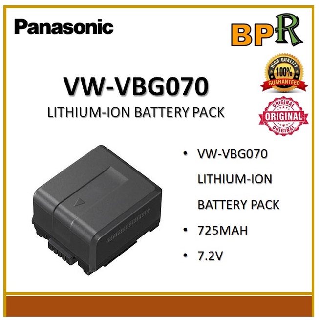Panasonic VW-VBG070 Lithium-Ion Battery Pack | Shopee Malaysia