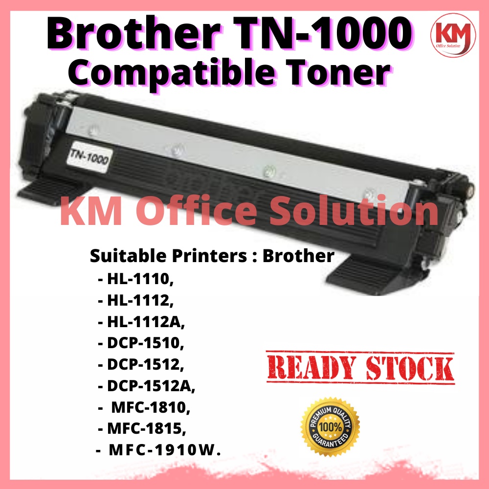 Toner TN-1000 TN1000 Compatible With Brother DCP1510 DCP1610W MFC1810 ...