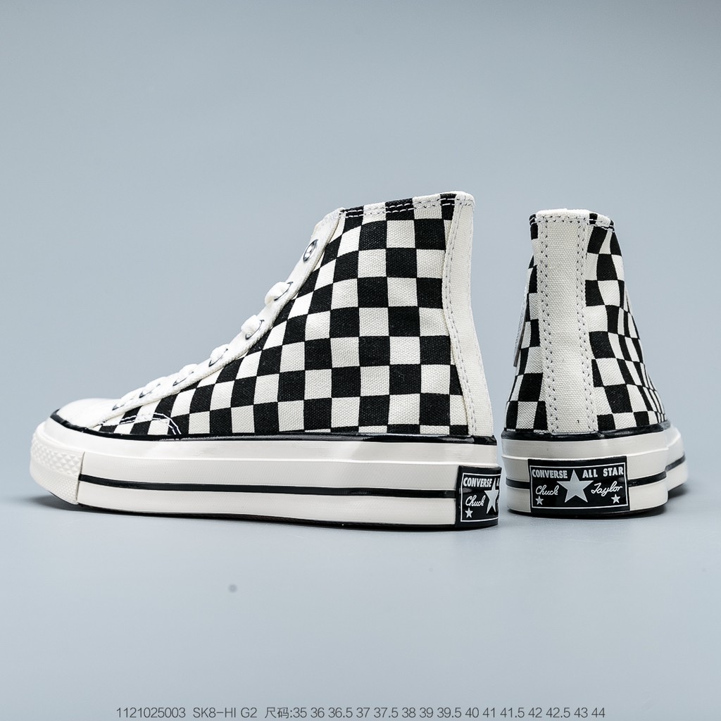 checkerboard chuck taylors