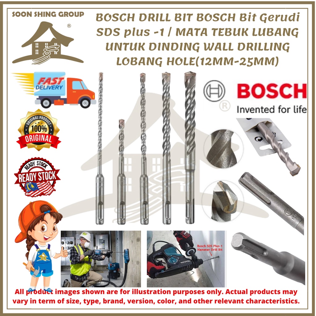 Bosch Drill Bit Bosch Bit Gerudi Sds Plus 1 Mata Tebuk Lubang Untuk