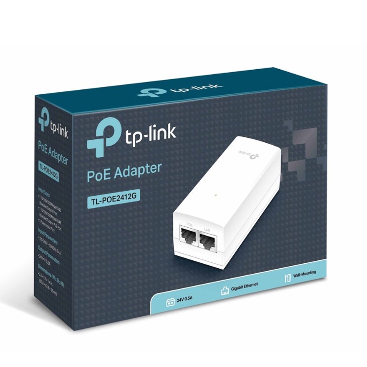 TP Link TL-POE2412G Gigabit 24VDC Passive POE Network Adapter With Plug ...