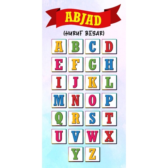 Bunting ABJAD membaca ABC for kids | Shopee Malaysia