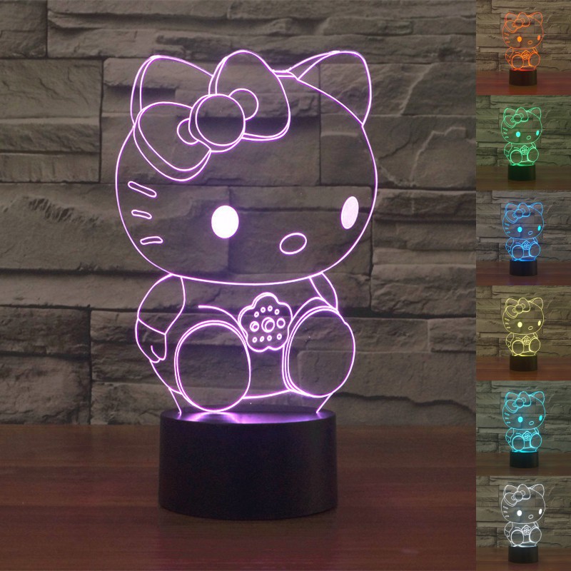 Kawaii Hello Kitty 3D Night Light 7 