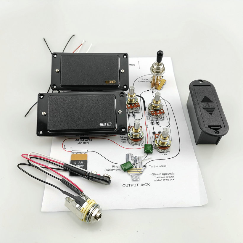 EMG 81 85 Active pickup Humbucker Active 9V battery power supply