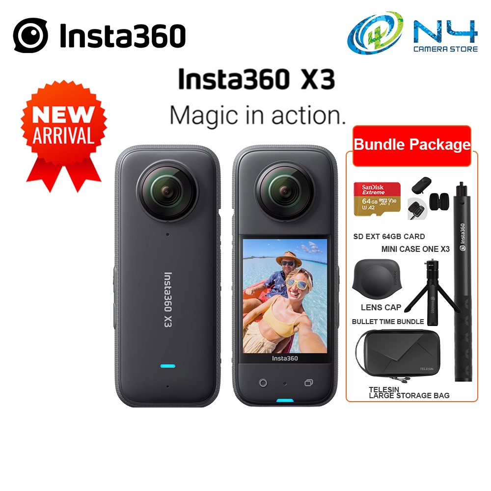 Insta360 X3 / Insta360 One X3 / Insta360 OneX3 5.7K Video 72MP Photo 360  Panoramic Camera Insta360 1 Year Warranty | Shopee Malaysia