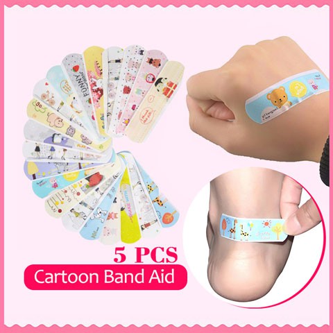 5PCS Cute Breathable PE Bandages Band Aid, Tape Breathable Cartoon Band Aid  Hemostasis Adhesive Bandages | Shopee Malaysia