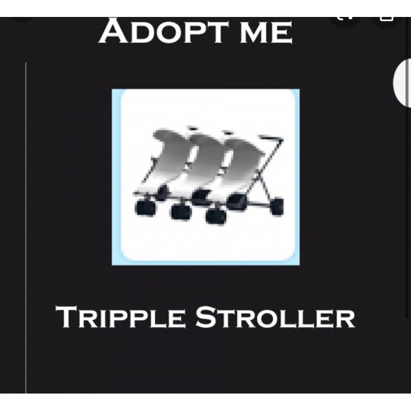 Roblox Adopt Me Triple Stroller Can Take 3 Pets Together Shopee Malaysia