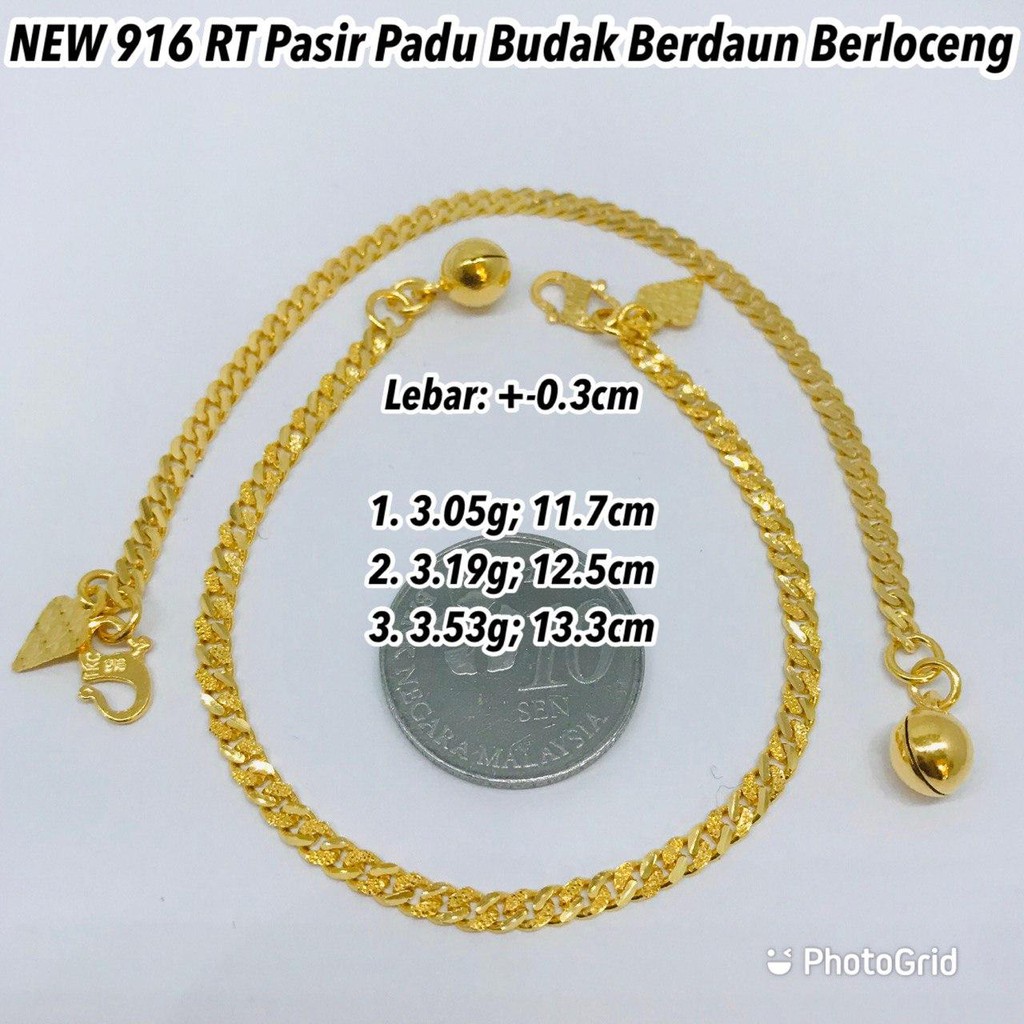 New Gold 916 Rantai Tangan Pasir Padu Budak Dewasa 6 Sept Shopee Malaysia