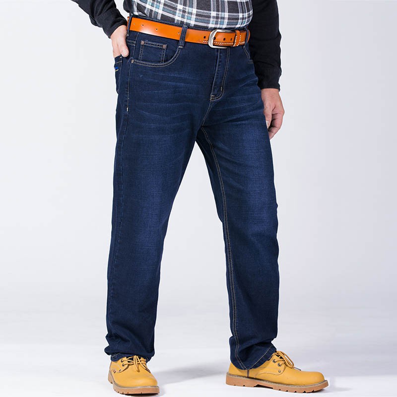 18 Dark Blue Jeans Men Plus Size Long Seluar Summer Wear Shopee Malaysia