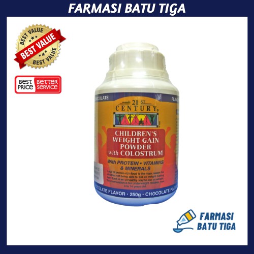 21ST CENTURY CHILDREN WEIGHT GAIN POWDER WITH COLOSTRUM 250G (EXP DATE