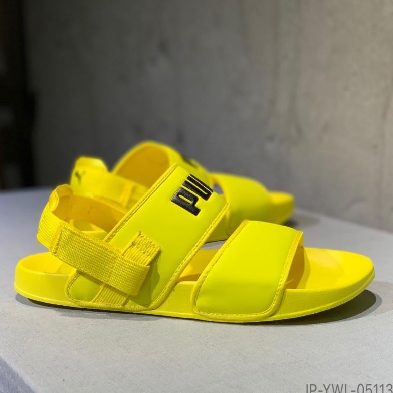 puma yellow sandals