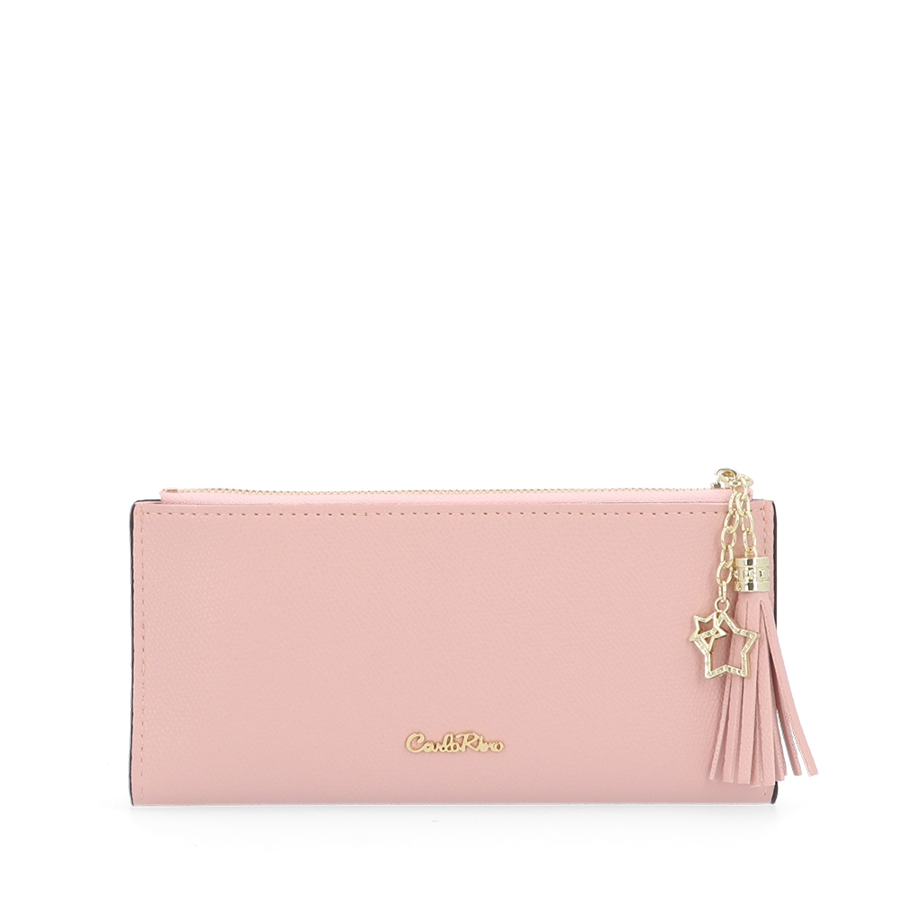 Carlo Rino Light Pink Like A Star 2 Fold Long Wallet Shopee Malaysia