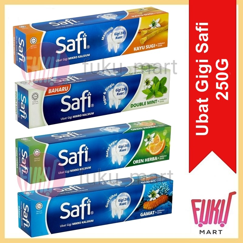 Buy Safi Ubat Gigi Mikro Kalsium Kayu Sugi Gamat Oren Herba Double Mint 250g Seetracker Malaysia