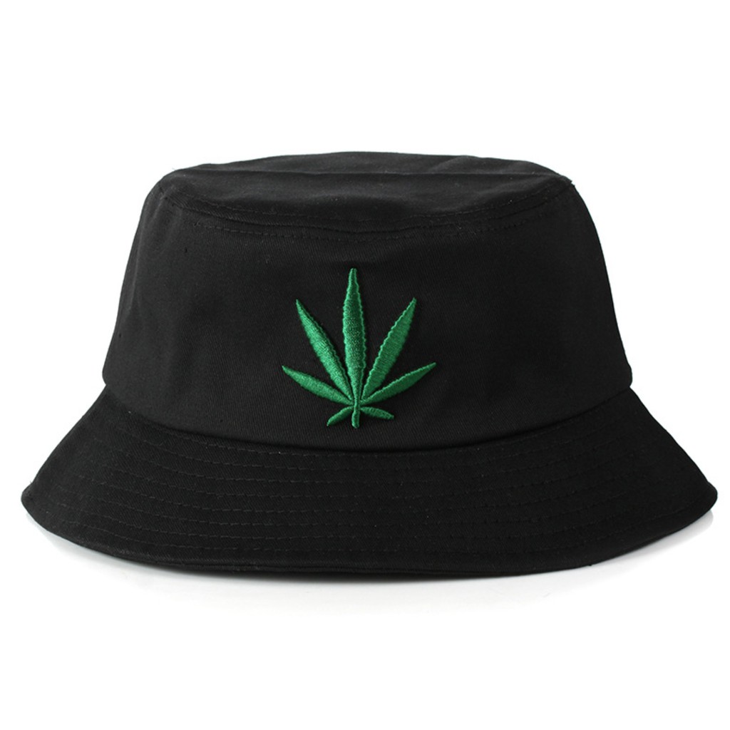 bucket hat weed leaf