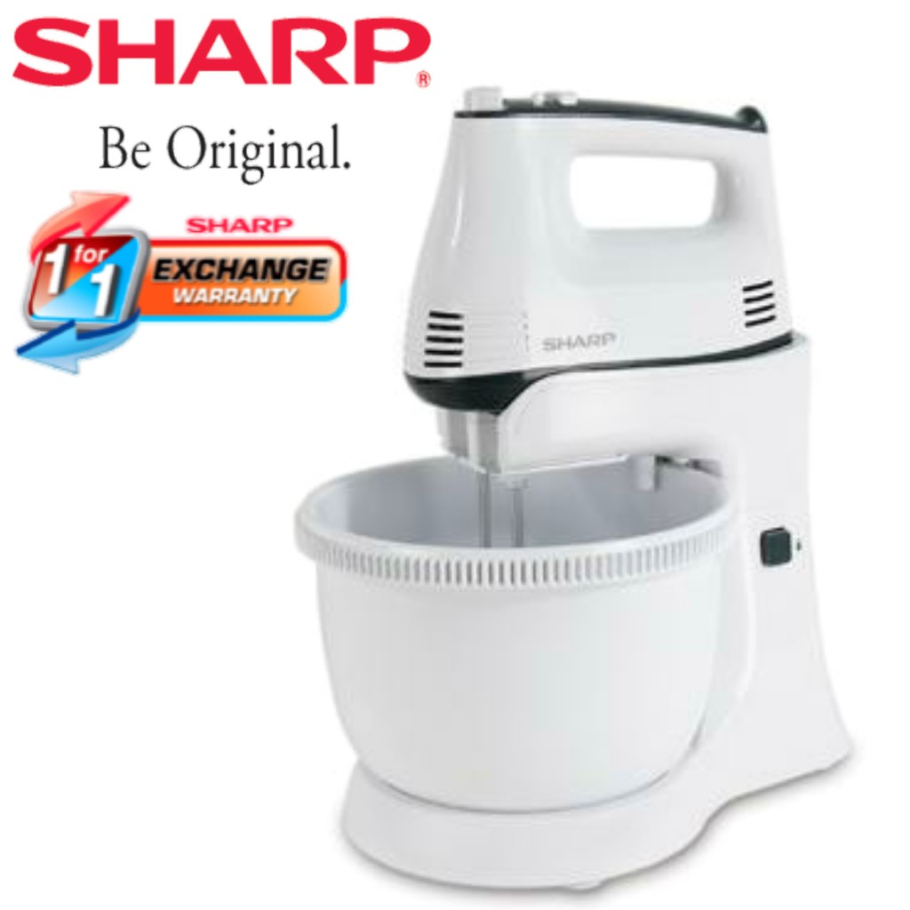 SHARP STAND MIXER 300W WITH GEAR DRIVE BOWL 3.4L EMS60WH / EMS60WH