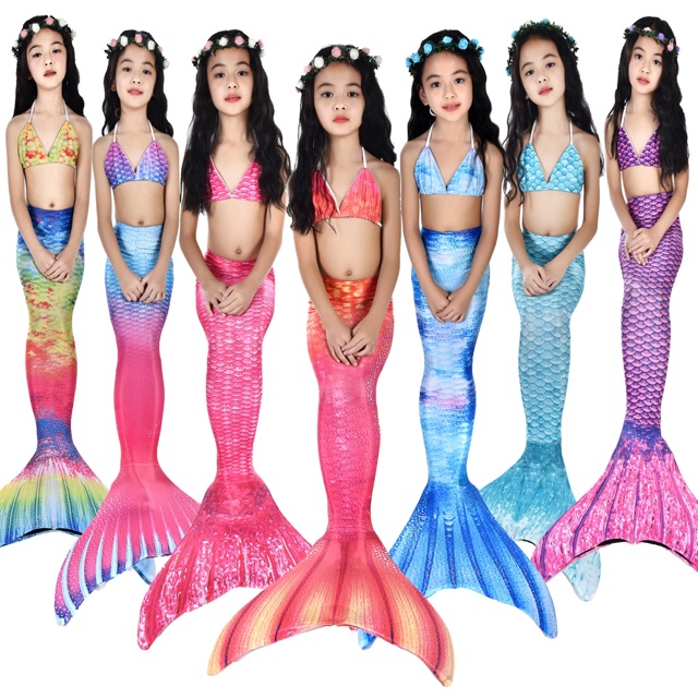 Children swimsuit mermaid baju  renang  kanak kanak  ikan 