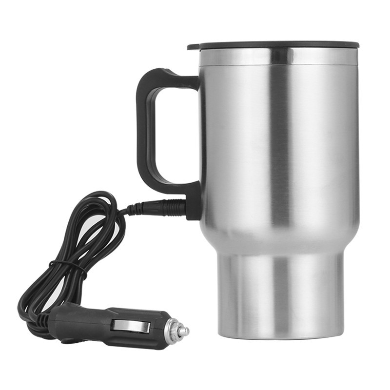 450ML 12V Portable Cup Kettle Travel Coffee Mug Electric Stainless