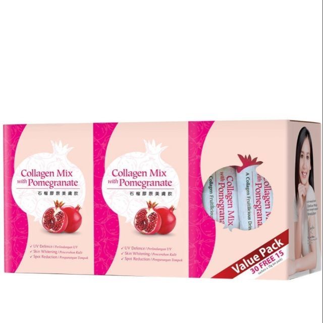 Ready Stock 30 15 Sachets Beauxlim Collagen Mix With Pomegranate Malaysia