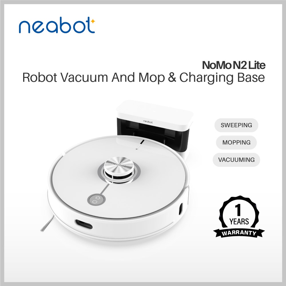 Neabot Smart Robot Vacuum and Mop NoMo N2 Lite Google Home Assistant Amazon Alexa