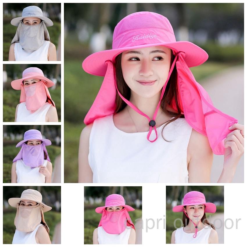 Women Summer Sun Protection Hat Cover Face Anti Uv Breathable Face Mask Shawl Outdoor Riding Gardening Working Sun Hat Shopee Malaysia