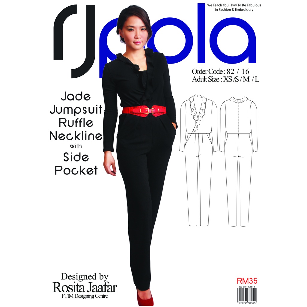POLA PAKAIAN SELUAT TOP JUMPSUIT 82 RJPOLA ROSITA JAAFAR