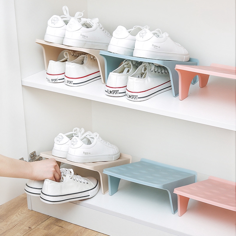 Nordic Style Household Shoe Cabinet Storage Rack Double Layer Shoe Holder One Piece Simple Plastic Shoe Rack Provincial Space Economy Simple Shoe Storage Rack Shopee Malaysia