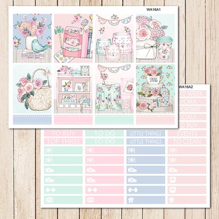 Sticker Set For Journal Diary Planner Erin Condren Happy Planner Filofax Wa16a