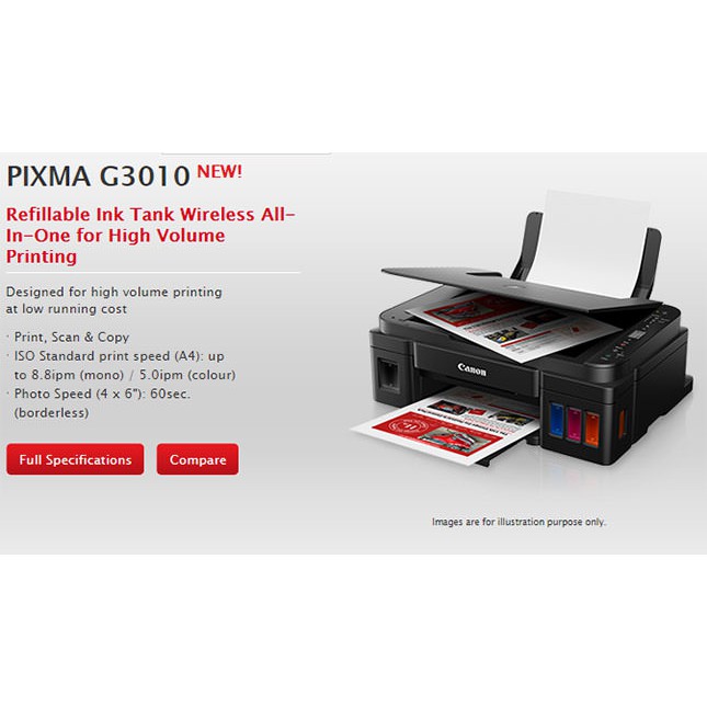 how to connect canon pixma g3010 printer to laptop
