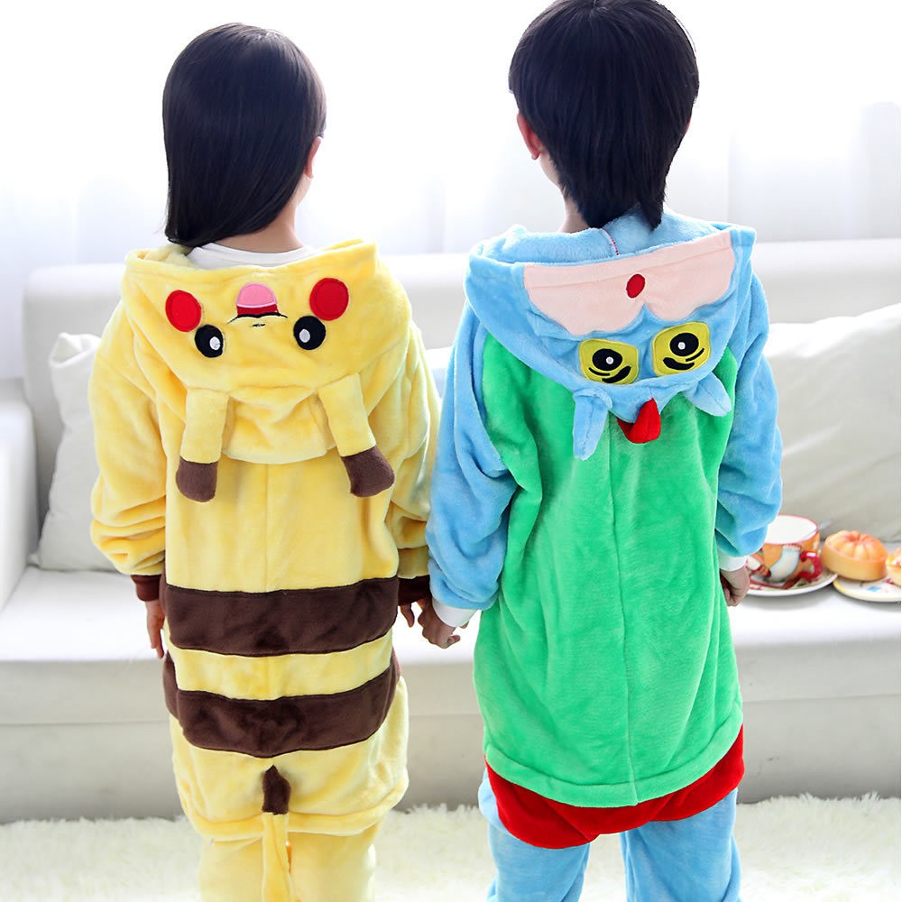 Pokemon Onesie Sleepwear Boy Girl Pikachu Romper Cosplay Costume Pajamas Winter Shopee Malaysia - yellow cow onesie roblox
