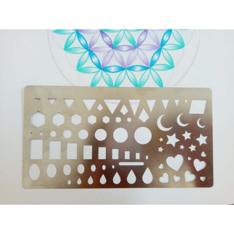 Pastel Nagomi Art Stainless Steel Stencil Erasing Shield 新版字消版和谐粉彩日本和谐粉彩