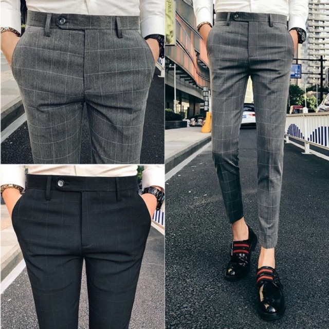 casual check pants
